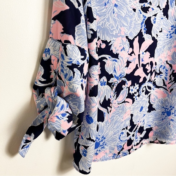 Lilly Pulitzer Langston Top XXS Amore Please Pink Purple Floral - Picture 4 of 8